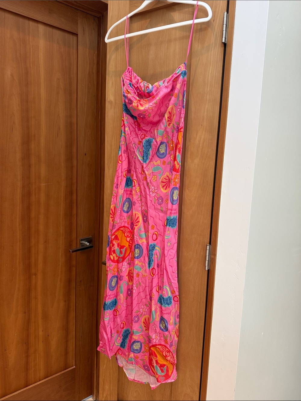 NWOT Spell Strapless Pink Aquarius mermaid Midi Dress - Picture 5 of 7